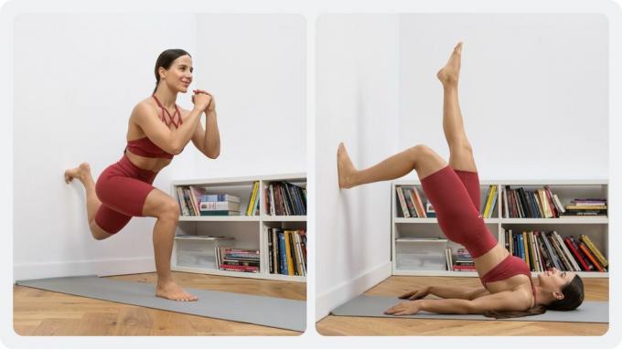 en kvinne som driver med yoga